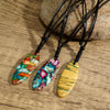 Bohemian Geometric natural stone Polyester Fiber (Polyester) Pendant Necklace In Bulk