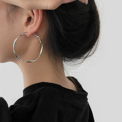 1 Pair Basic Simple Style Classic Style Geometric Round Plating Copper Earrings