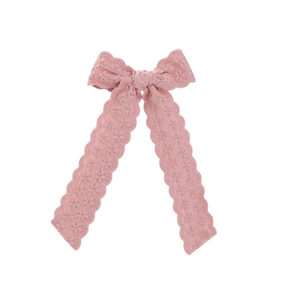 cute sweet flower bow knot cloth lace hair clip