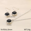 Jewelry Simple Style Commute Round 304 Stainless Steel 18K Gold Plated Jewelry Set