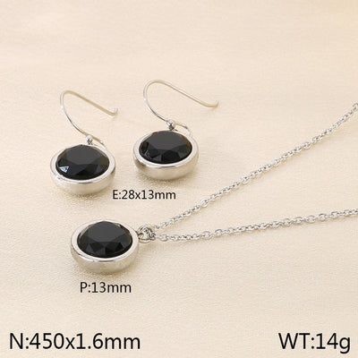 Jewelry Simple Style Commute Round 304 Stainless Steel 18K Gold Plated Jewelry Set