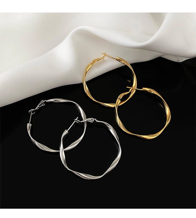 1 Pair Basic Simple Style Classic Style Geometric Round Plating Copper Earrings