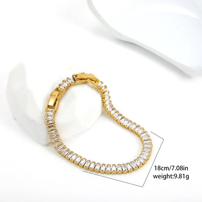 Simple Style Classic Style Shiny Geometric 304 Stainless Steel Bracelets In Bulk