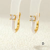 1 Pair Simple Style Classic Style Geometric Enamel Copper Zircon Earrings