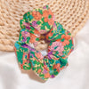 hair ring rural style small floral hair ring french retro lattice head rope rubber band  headdress