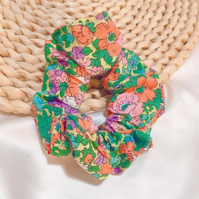 hair ring rural style small floral hair ring french retro lattice head rope rubber band  headdress