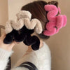 Women's Simple Style Solid Color Plush Hair Claws