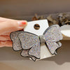 Women's Simple Style Shiny Bow Knot Brass Inlay Rhinestones Hair Clip