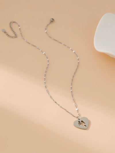 Jewelry Simple Style Classic Style Human Heart Shape 304 Stainless Steel 18K Gold Plated Hollow Out Stainless Steel Necklaces