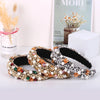 baroque style u shape sponge inlay rhinestones pearl hair band 1 piece