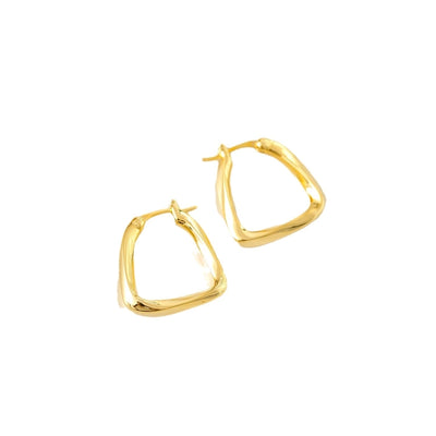 1 Pair Elegant Vacation Commute Solid Color Copper 14K Gold Plated White Gold Plated Earrings