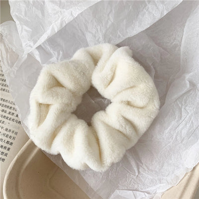 Autumn and Winter New Super Comfortable Plush Bowel Ring Head Rope Mao Mao Large Bowel Ring Fairy Style  Head Rope Internet Celebrant Hair Accessories