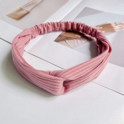 casual simple style stripe solid color cloth stripe hair band