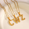 Jewelry Simple Style Cool Style letter 304 Stainless Steel 18K Gold Plated Plating Pendant Necklace