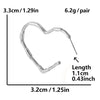 1 Pair Simple Style Classic Style Heart Shape Plating 304 Stainless Steel Ear Studs