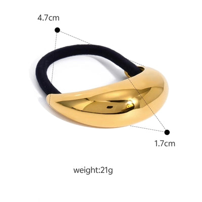 Women's Casual Modern Style C Shape 304 Stainless Steel Plating Hair Tie