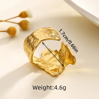 Jewelry Simple Style Irregular Solid Color 304 Stainless Steel Open Rings