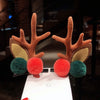 Christmas hairpin new plush Christmas flocking Elk Horn hairpin hair accessories children's holiday dress headdress