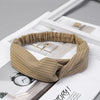 casual simple style stripe solid color cloth stripe hair band