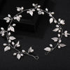 sweet bride golden headdress leaves pearl hairband hair accessories