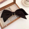 Black Diamond Pearl bow hairpin trendy houndstooth spring clip back head headwear fashionable temperament hair accessories