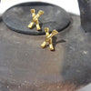 1 Pair Simple Style Classic Style IG Style Letter Plating Brass 24K Gold Plated Ear Studs