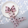 cartoon style bow knot organza rhinestone hair clip