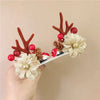 Christmas Cute IG Style Women's Antlers Plush Handmade Hair Clip