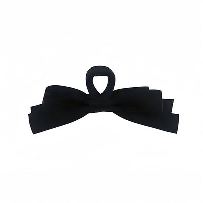 Hepburn Wind Black Bow Claw Clip Large High-Grade Updo Shark Clip Head Barrettes Headdress