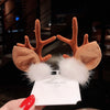 Christmas hairpin new plush Christmas flocking Elk Horn hairpin hair accessories children's holiday dress headdress