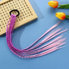 Children's colorful braid ponytail dirty braid accessories hair ring wig headdress children's wig ponytail twist braid