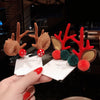 Christmas hairpin new plush Christmas flocking Elk Horn hairpin hair accessories children's holiday dress headdress