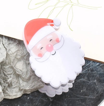 Christmas Cute Women's Christmas Hat Christmas Tree Santa Claus Plastic Hair Clip