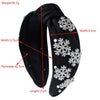 Christmas Elegant Women's Snowflake Alloy Pearl Inlay Rhinestones Hair Band