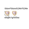 1 Pair Sweet Simple Style Heart Shape Inlay 304 Stainless Steel Diamond 14K Gold Plated Ear Studs