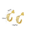 1 Pair Exaggerated Luxurious French Style Star Copper Zircon 24K Gold Plated Drop Earrings Ear Cuffs