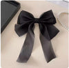 women's simple style bow knot cloth braid hair clip