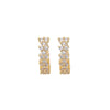 1 Pair Elegant Simple Style Grain Copper Zircon 24K Gold Plated Hoop Earrings