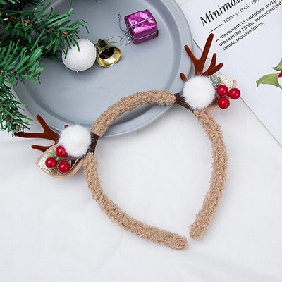 Christmas Cute Sweet Women's Antlers Imitation Antlers Flocking Hair Band