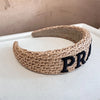 women's simple style letter cloth braid hair band