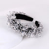 baroque style u shape sponge inlay rhinestones pearl hair band 1 piece