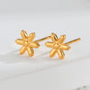 1 Piece IG Style Elegant Streetwear Flower 304 Stainless Steel 18K Gold Plated Ear Studs