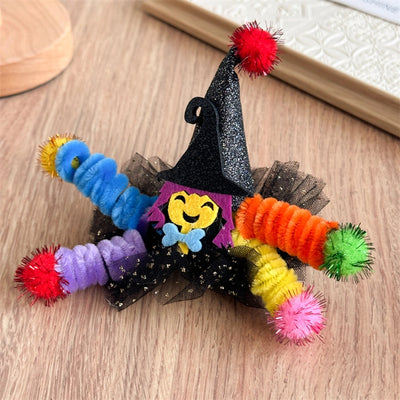 Children's Halloween Ghost Wizard's Hat Barrettes Baby Ghost Festival Clip Funny Pumpkin Hair Clip Side Clip Hair Accessories Headdress