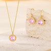 Jewelry Simple Style Commute Round 304 Stainless Steel 18K Gold Plated Jewelry Set