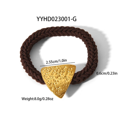 Women's Modern Style Simple Style Triangle 304 Stainless Steel Elastic Band Hair Tie