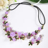 Women's Vacation Beach Sweet Flower Alloy Inlay Rhinestones Pearl Hair Band Earrings