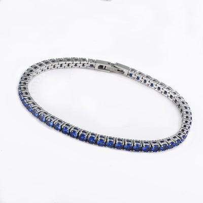 Shiny Geometric Titanium Steel Zircon Bracelets In Bulk