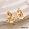 1 Pair Simple Style Commute Geometric Plating Inlay Copper Zircon Earrings