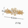 Christmas Simple Style Women's Snowflake Alloy Inlay Zircon Hair Clip