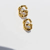 1 Pair Simple Style Classic Style IG Style Letter Plating Brass 24K Gold Plated Ear Studs